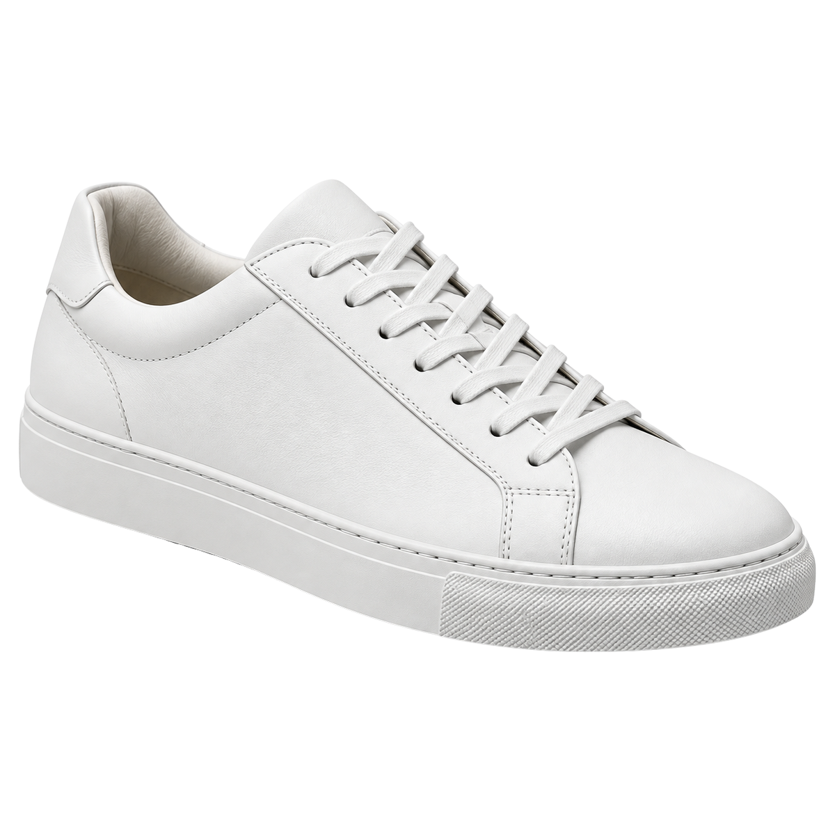Premium Minimalist Leather Trainers – Classic White | THORNVIQUE