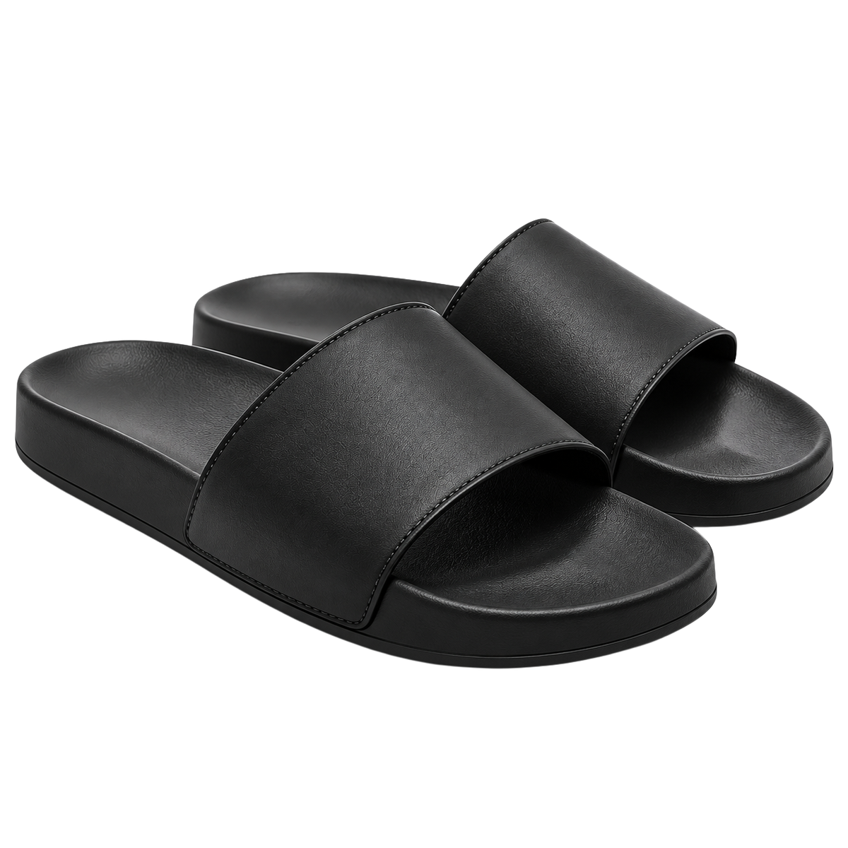 Premium Minimalist Slide Sandals – Classic Black | THORNVIQUE