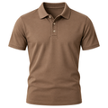 Premium Cotton Piqué Polo Shirt – Light Brown | THORNVIQUE